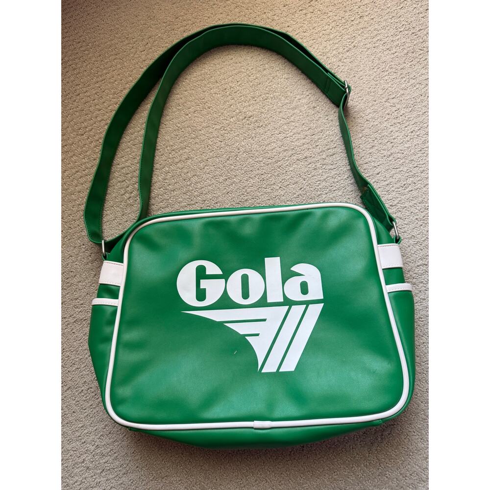 Gola Green Retro Crossbody Bag Y2K Sporty Logo Shoulder Bag White Trim